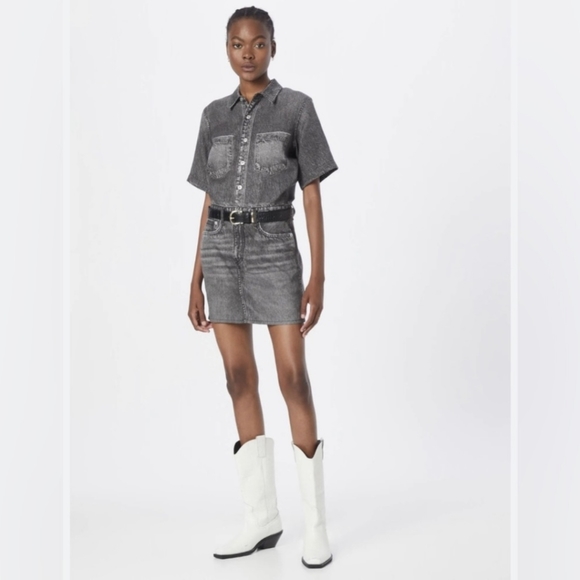 Rag & Bone NWOT Liquid Miramar Black Magic Printed Tencel Tromp L'oeil Dress - Picture 9 of 16